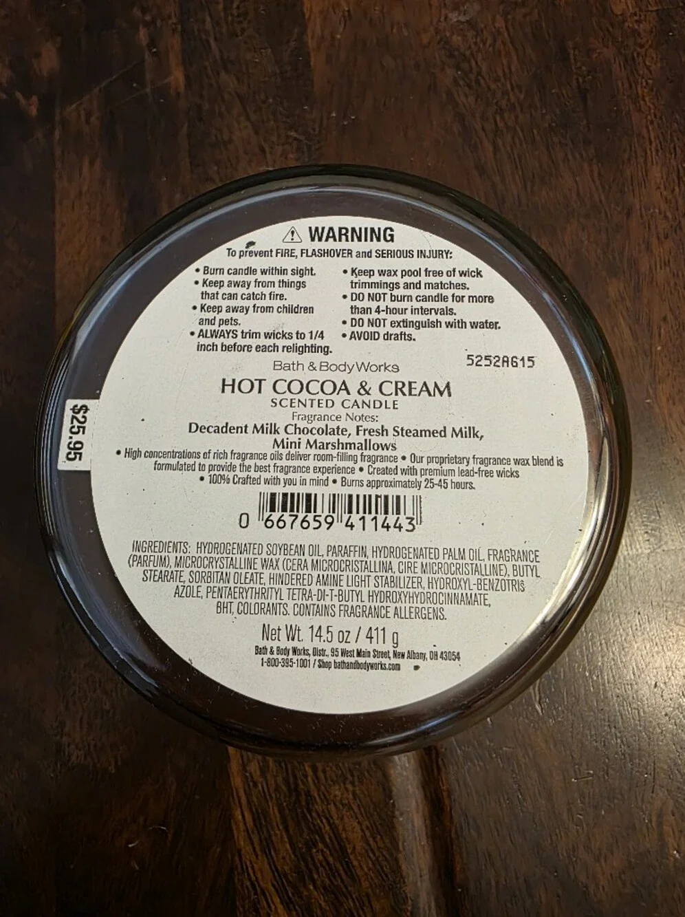B&BW Hot Cocoa Candle